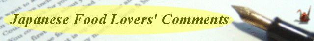 Readers' Comments about Japanese Food