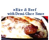 Rice & Beef with Demi-Glace Sauce