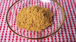 Ground golden sesame seeds