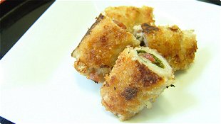 Rolled Pork with Pickled Plums & Green Perilla Leaves