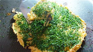 Japanese-Style Pancakes with Green Onion