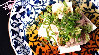Chilled Tofu with Pork Shabu-Shabu