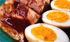 Tofu to tamago no miso-ni