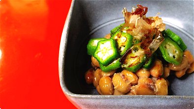 Natto with Okra