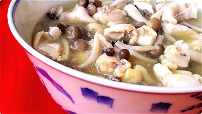 Steamed Egg Dish with Chicken Sticky Sauce