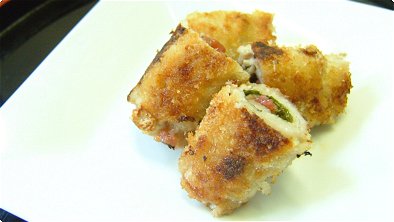 Rolled Pork with Pickled Plums & Green Perilla Leaves