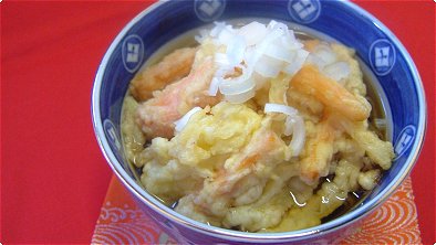 Buckwheat Noodles with Mixture of Onions & Carrots Tempura