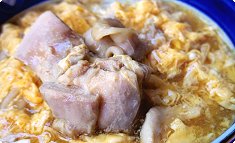 Tori to tamago no ankake-udon