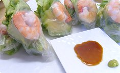 Ebi no wafū nama-harumaki