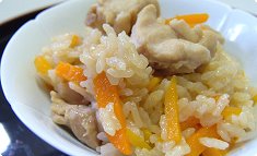 Tori to ninjin no takikomi-gohan