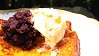 French Toast with Mashed Sweetened Red Bean Paste & Ice Cream 